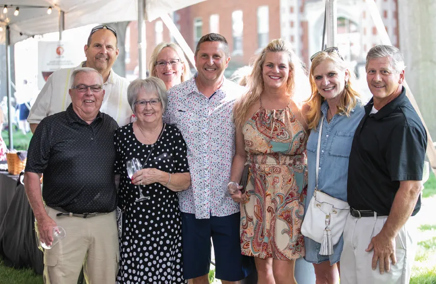 8 participants outside at SAU wine festival